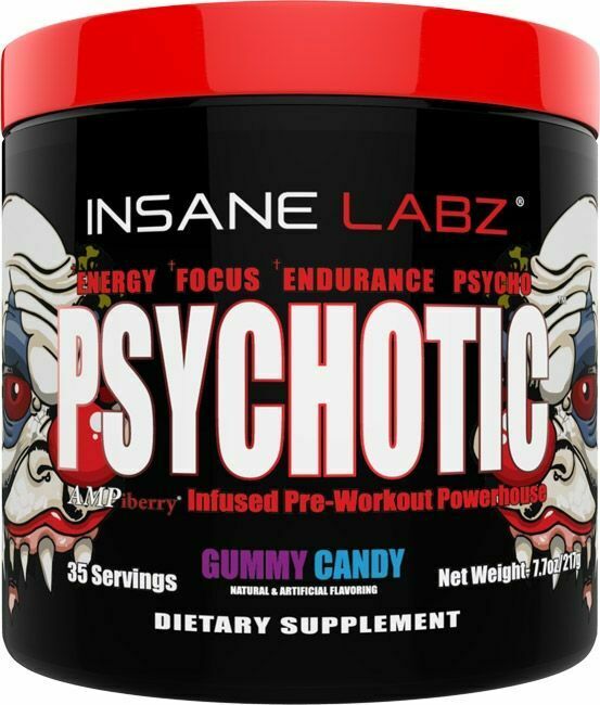 Insane Labz Psychotic Extreme Pre Workout Powder 35 Srv Energy Focus Pick Flavor