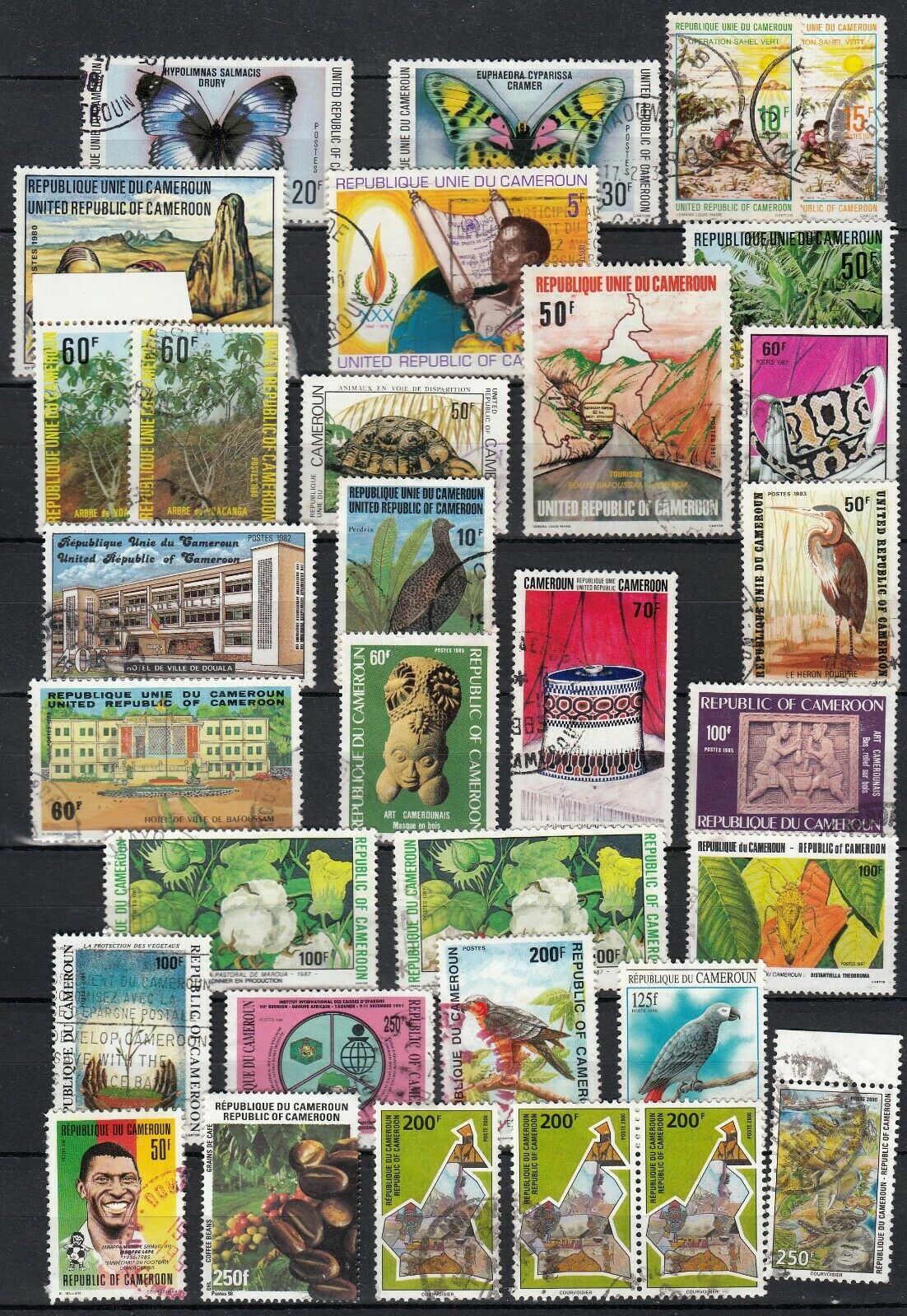 Cameroon  1977 2000  Lot Of 31 Stamps   French  Colonies Africa  Mbappe Lepe