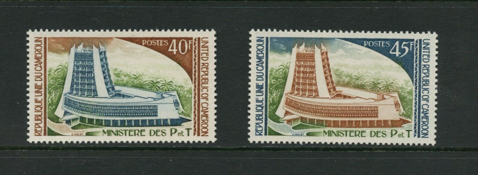 G141  Cameroun  1975   Ministry Of Posts    2v.  Mnh