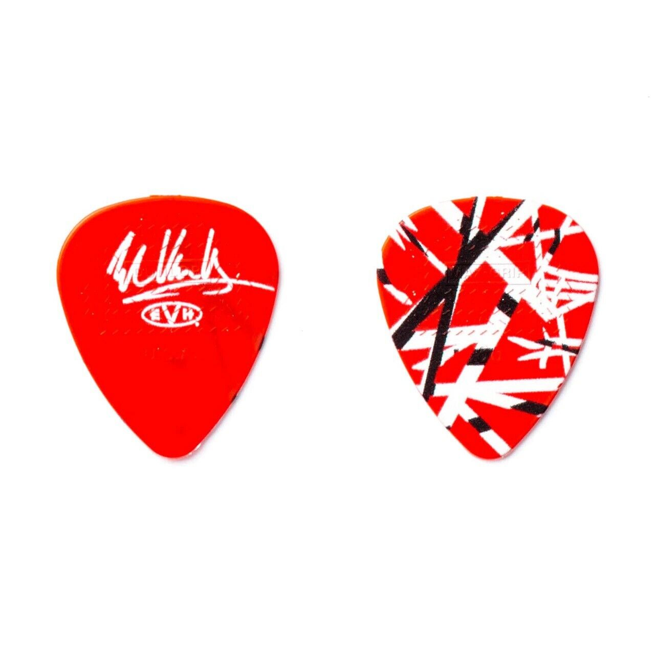Eddie Van Halen Evh Frankenstrat Red/white/black Striped Signature Guitar Pick