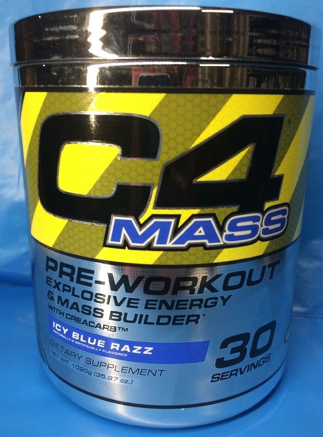 Cellucor C4 Mass Pre-workout Energy Mass 30 Serving Icy Blue Razz Past Date Deal