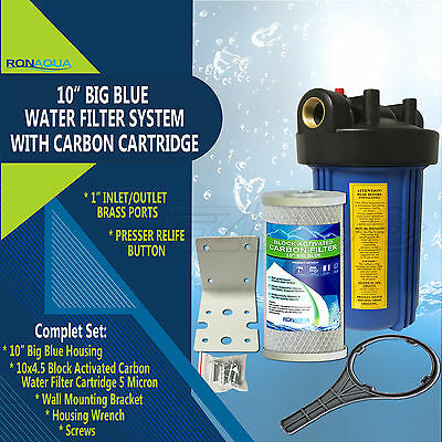 10" Big Blue Whole House System With 4.5x10” Carbon Block Water Filter