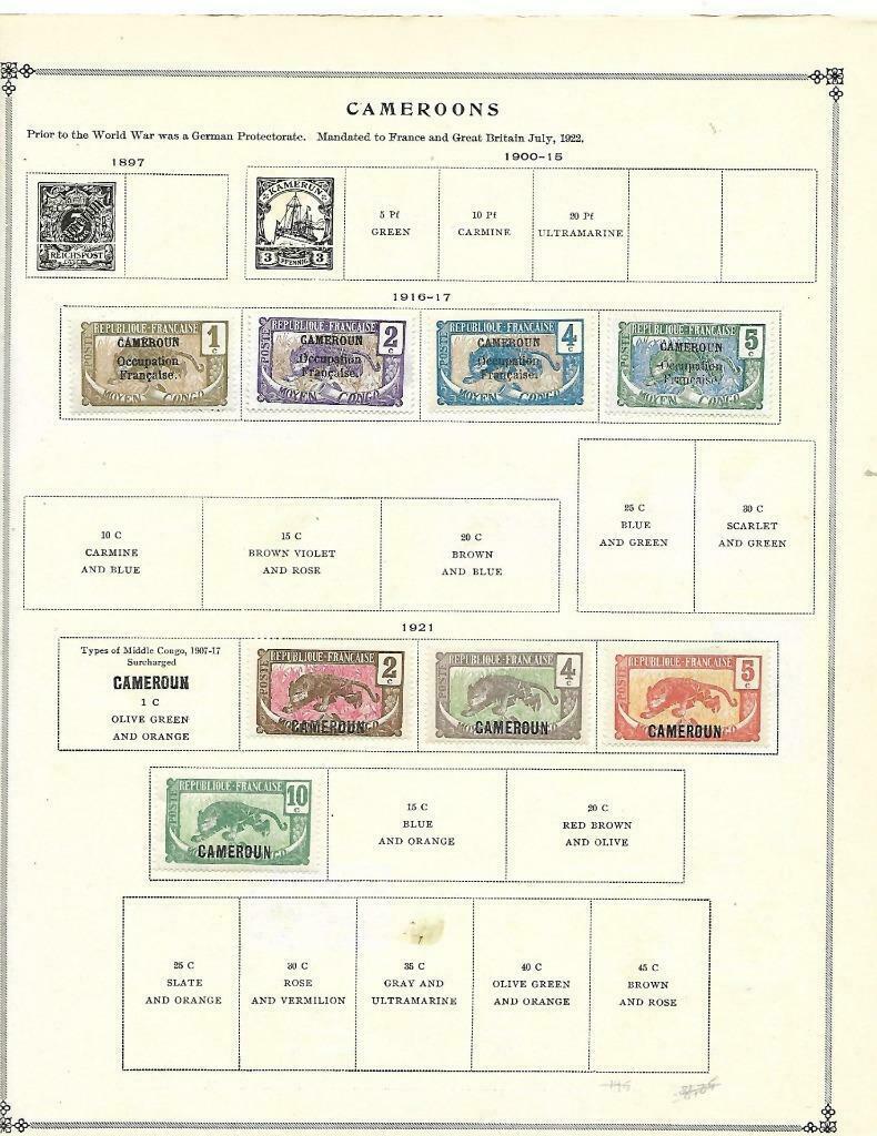 Small Mint Cameroon Collection On Scott Album Pages - See!!!