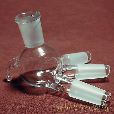 24/40,glass Distillation Receiver Adapter,cow Shpae,lab Chemistry Glassware